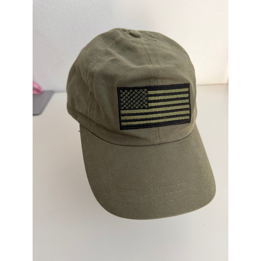 Competition Headwear Olive Green American Flag Tactical Patch Hat Made in USA